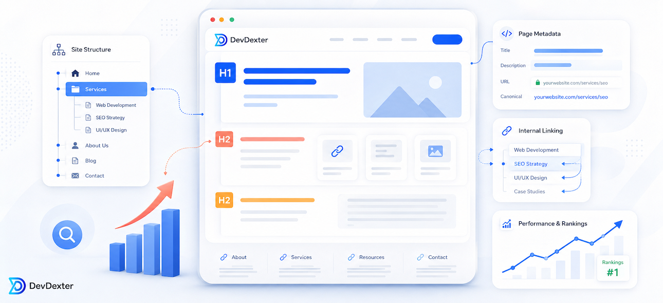 هيكل صفحات SEO لتحسين ترتيب مواقع الأعمال