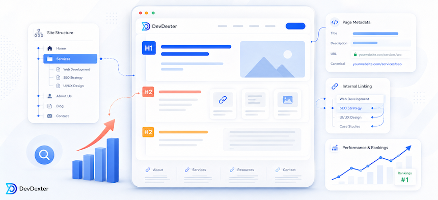 هيكل صفحات SEO لتحسين ترتيب مواقع الأعمال