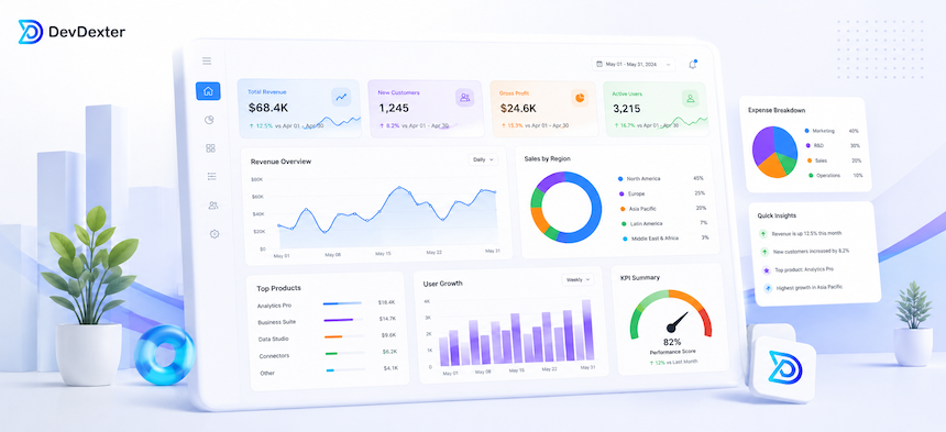 Custom Dashboard Development for Business Reporting